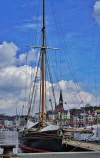 Boats in harbor