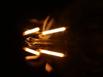 Close-up of illuminated candles