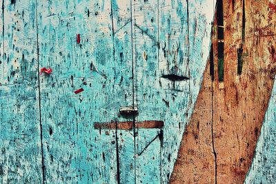 Full frame shot of old wooden door