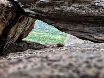 Rock formations in cave