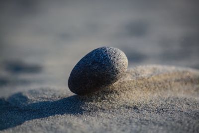 Close-up of stones on beach