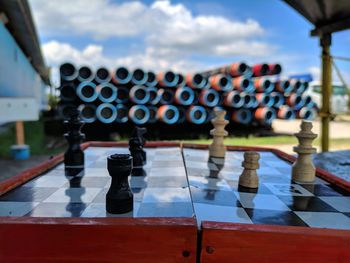 Full frame shot of chess board