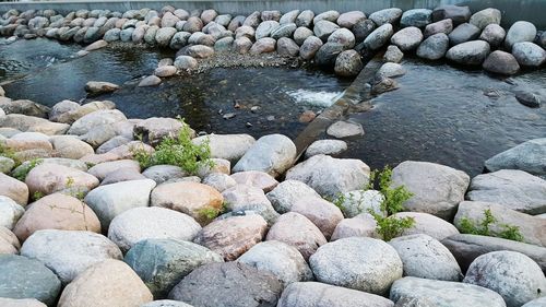 Pebbles on stones
