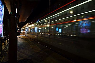 Train on railroad station platform