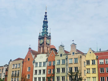 Low angle view of buildings against sky