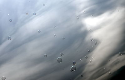 Full frame shot of wet bubbles