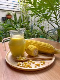 Close-up of drink on table