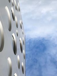 Close-up of white window against sky