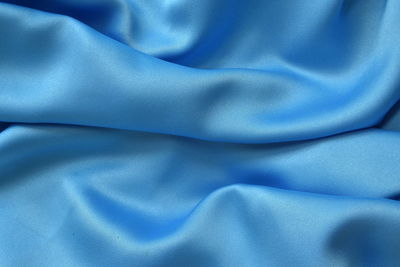 Full frame shot of blue fabric