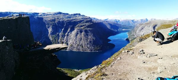 Panoramic view of mountain against sky