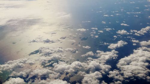 Close-up of water against sky