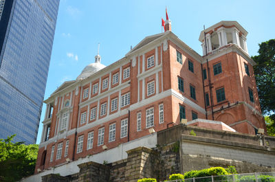 Low angle view of buildings against sky