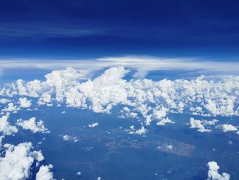 Scenic view of cloudscape against blue sky