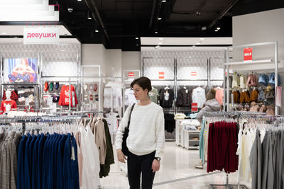 Woman shopping in mall