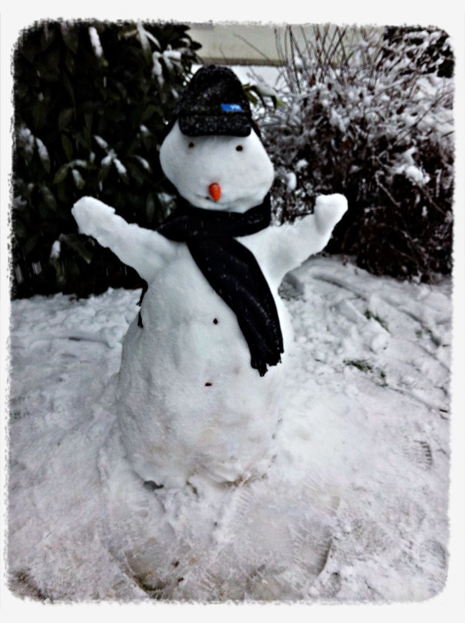 STUFFED TOY ON SNOW