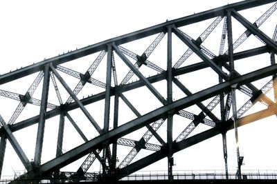 Low angle view of bridge against sky