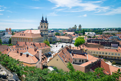 Center square and minorita church in the historic city of eger in hungary