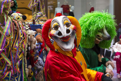 People wearing costumes during carnival