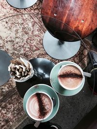 Close-up of coffee cup on table