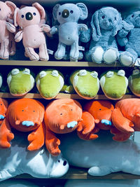 Various toys for sale in market