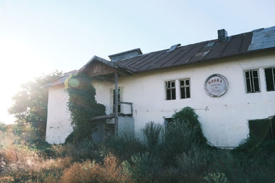 Low angle view of old building against sky