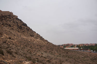 Scenic view of rocky mountains against sky