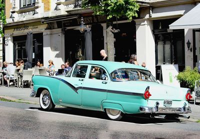 Cars on street in city