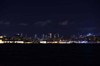 City skyline at night