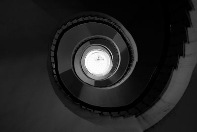 Low angle view of spiral staircase