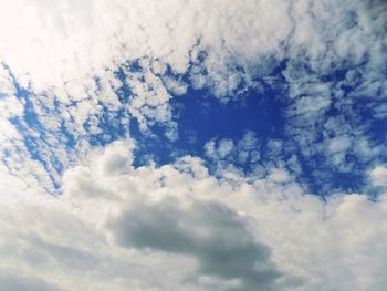 Low angle view of clouds in sky