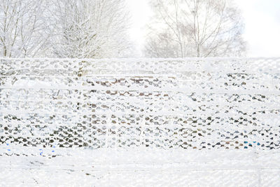 Scenic view of snow covered land