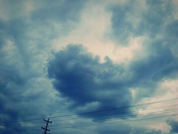 Low angle view of cloudy sky