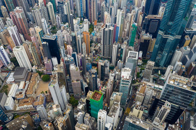 Aerial view of city buildings