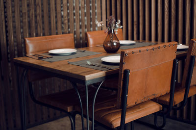 Cozy interior of a restaurant in seville, andalusia, spain.