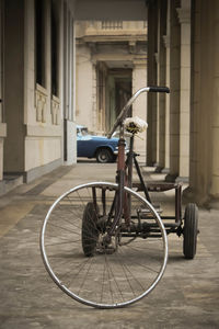 Bicycle in parking lot