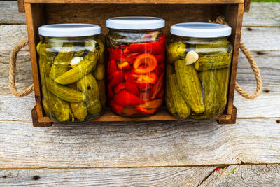 Close-up of food on table
