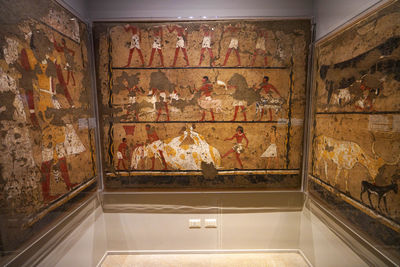 Murals and paintings during egyptian civilization, egyptian museum of turin, italy