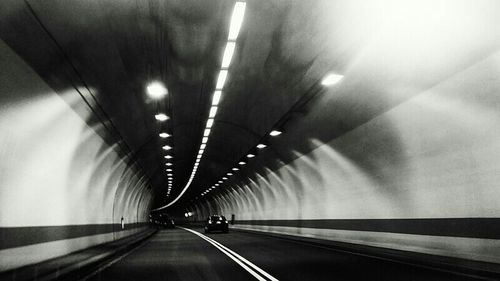 Road passing through tunnel