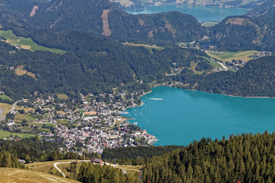 High angle view of townscape