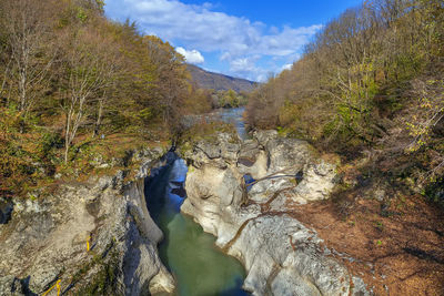 Khadzhokhskaya gorge is a section of the gorge of the belaya river in adygea, russia