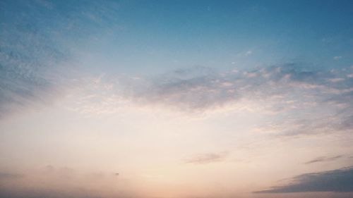 Low angle view of cloudy sky