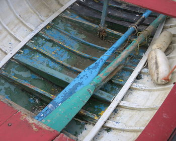 Rusty boat in old boat