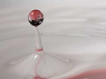 Close-up of falling water drop