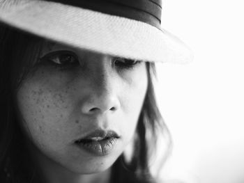 Close-up portrait of young woman