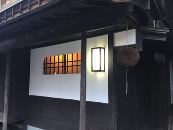 Interior of illuminated building