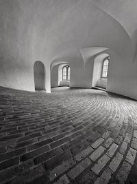 Empty corridor of historic building