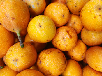High angle view of oranges for sale in market