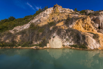 The famous valley of mills in bagno vignoni, val d'orcia, tuscany