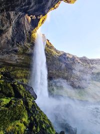 Scenic view of waterfall