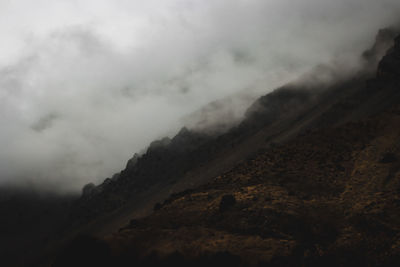 Low angle view of mountain against sky